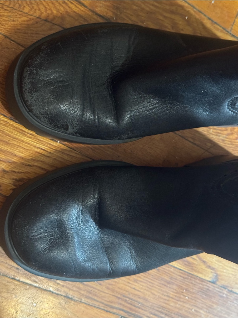 UGG Black Leather Ankle Boots